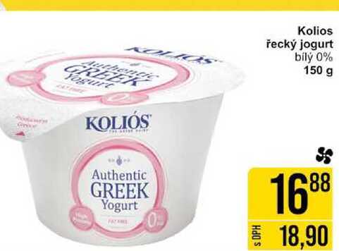 Kolios řecký jogurt bílý 0% 150 g