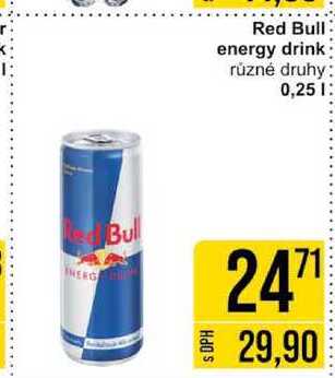 Red Bull energy drink různé druhy 0,25l
