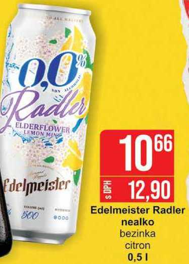 Edelmeister Radler nealko bezinka citron 0,5l