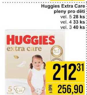 Huggies Extra Care pleny pro děti vel 528 ks 