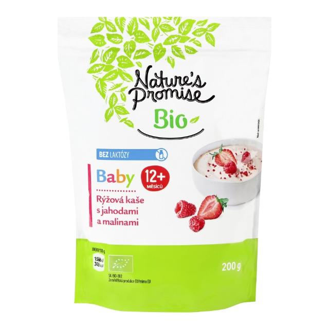 Nature´s Promise BIO Kaše rýžová - jahody a maliny