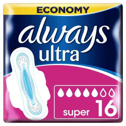 Always Ultra Super plus hygienické vložky