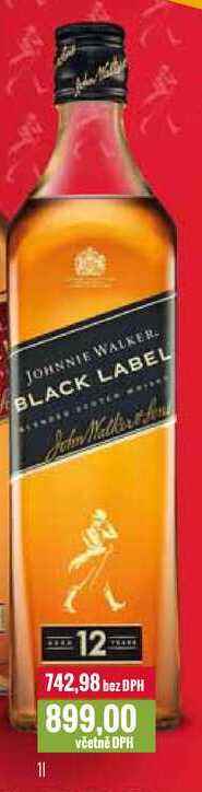 JOHNNIE WALKER BLACK LABEL 1l