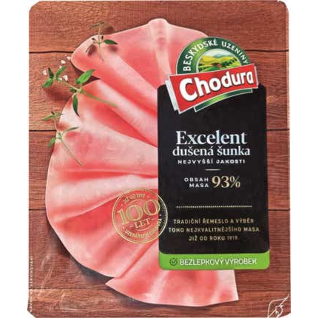 Chodura Dušená šunka Excelent nejvyšší jakosti (93% masa)