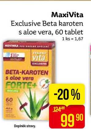 MaxiVita Exclusive Beta karoten s aloe vera, 60 tablet 
