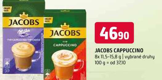 Jacobs cappuccino 8x 11,5-15,8 g vybrané druhy 