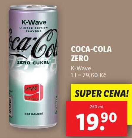 COCA-COLA ZERO K-Wave, 250 ml