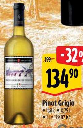 Pinot Grigio, 0,75 l