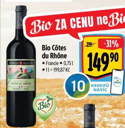 Bio Côtes du Rhône, 0,75 l