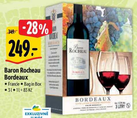 Baron Rocheau Bordeaux, 3 l