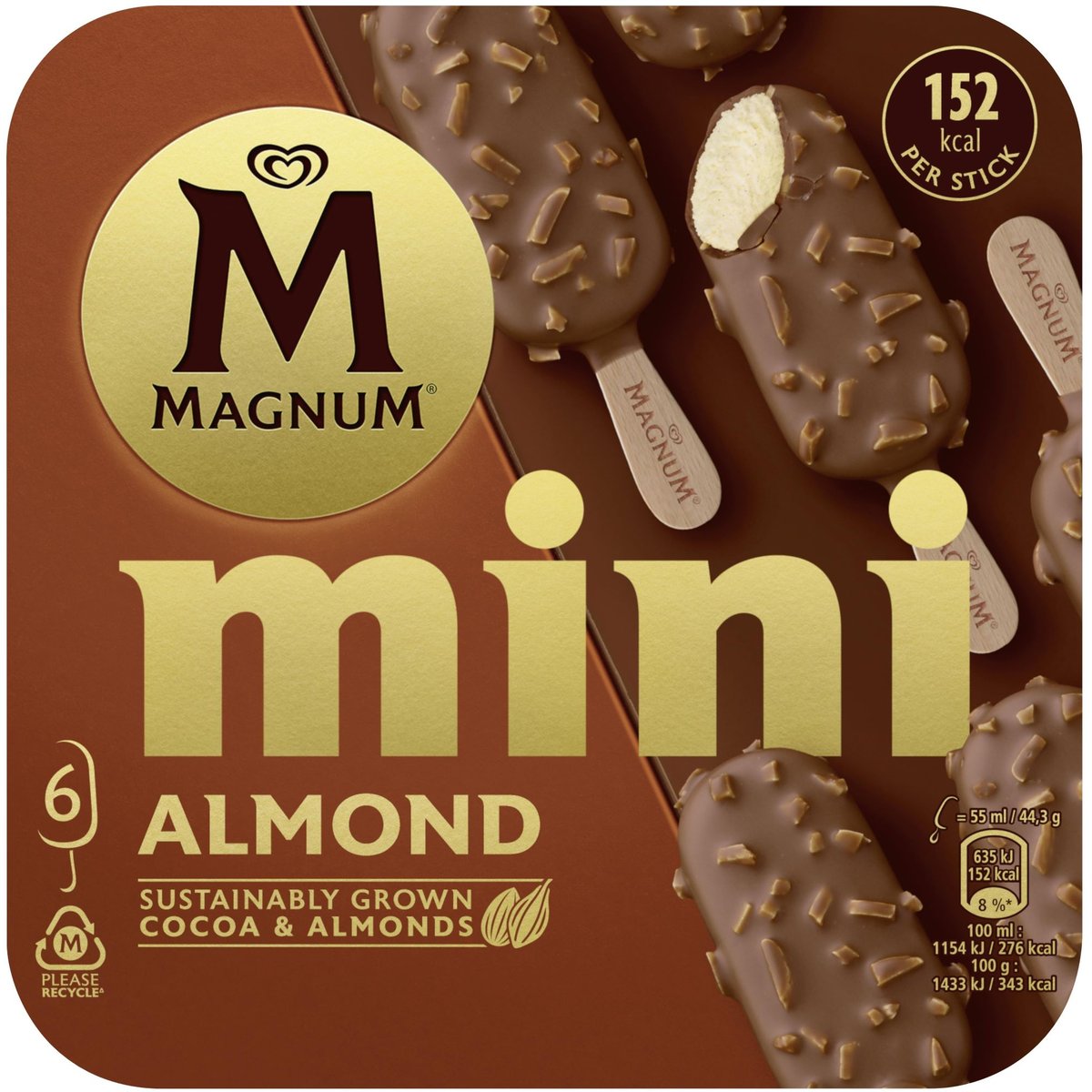 Magnum Mini Almond nanuk multipack (6×55 ml)