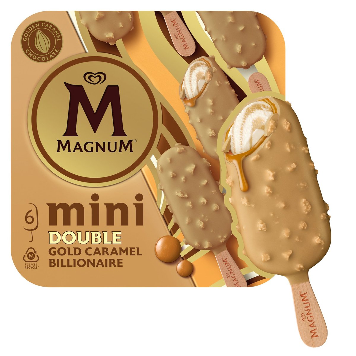 Magnum Mini Caramel Gold Billionaire nanuk multipack (6×55 ml)