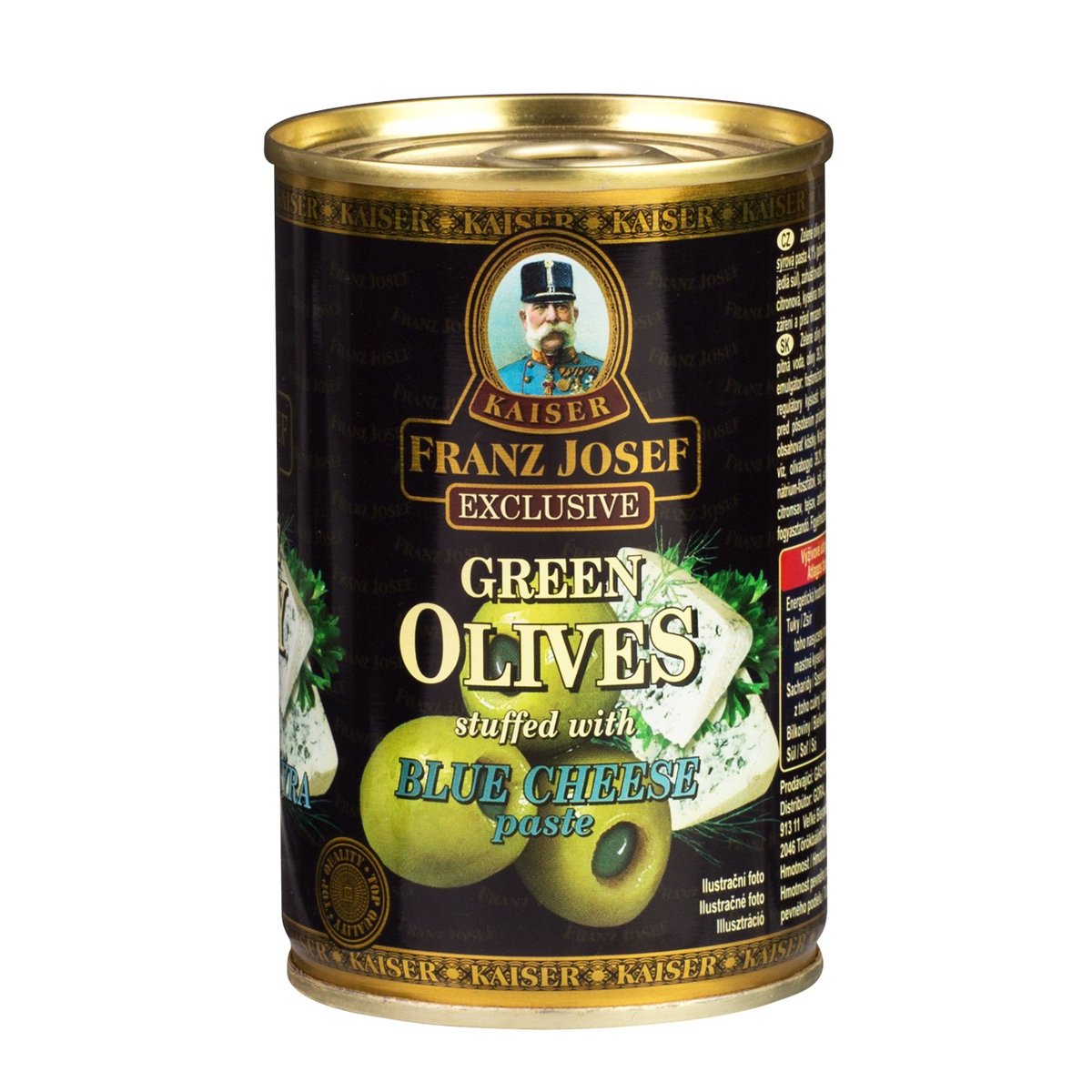 Franz Josef Kaiser Exclusive Zelené olivy plněné pastou z modrého sýra