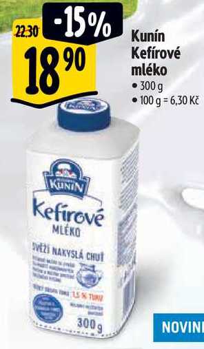 Kunín Kefírové mléko, 300 g  