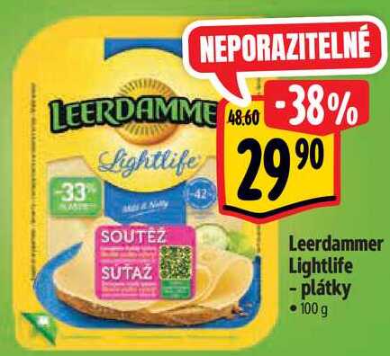 Leerdammer Lightlife - plátky, 100 g