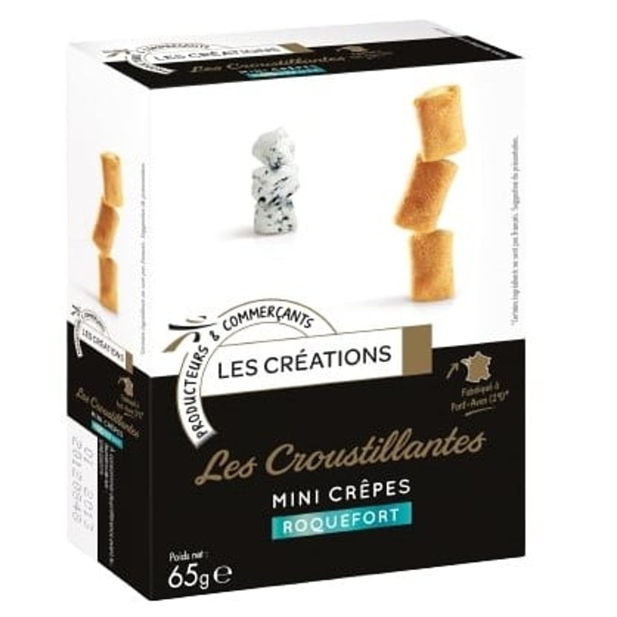 Les Créations Mini palačinky s náplní z práškového sýra Roquefort