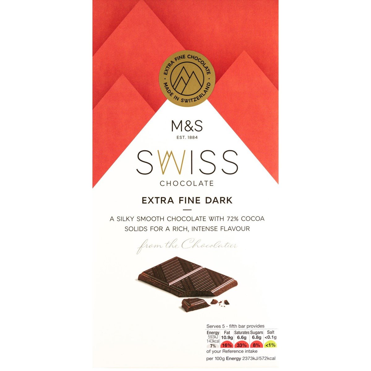 Marks & Spencer Švýcarská hořká čokoláda