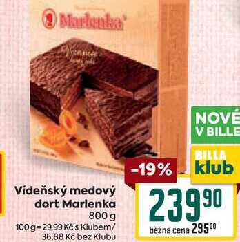 Vídeňský medový dort Marlenka, 800 g 