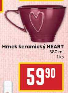 Hrnek keramický HEART 380 ml, 1 ks 