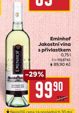 Eminhof Jakostní vína s přívlastkem, 0,75 l