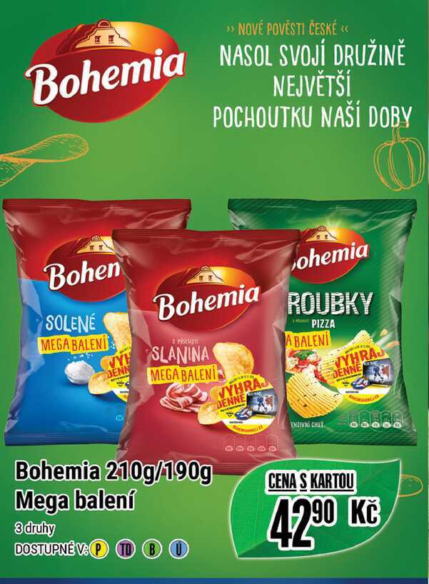 Bohemia 210g/190g Mega balení  