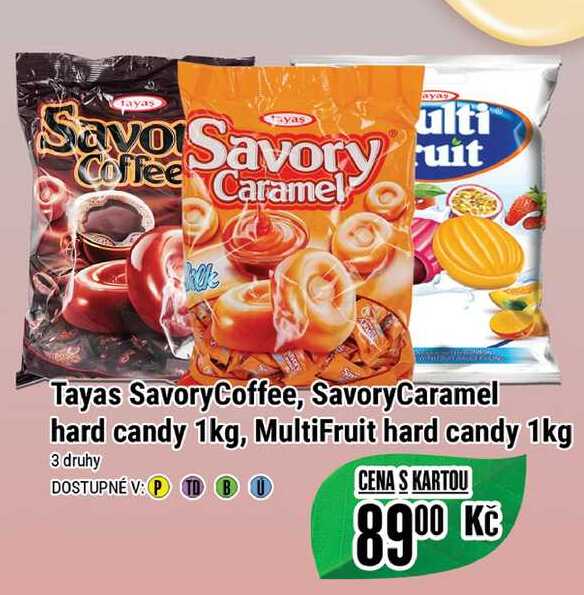 Tayas SavoryCoffee, SavoryCaramel hard candy 1kg