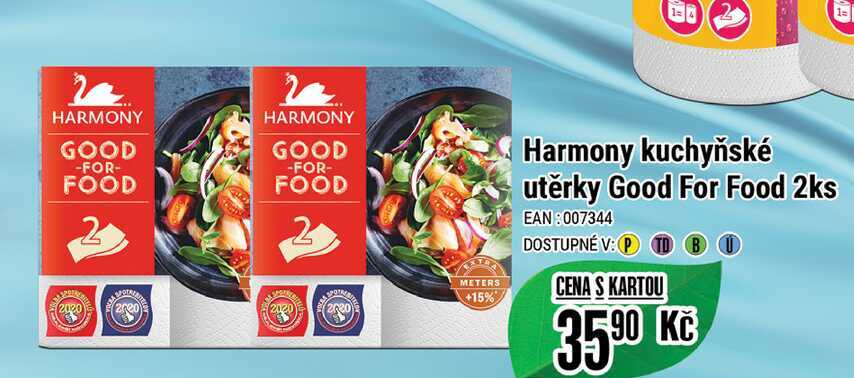 Harmony kuchyňské utěrky Good For Food 2ks  