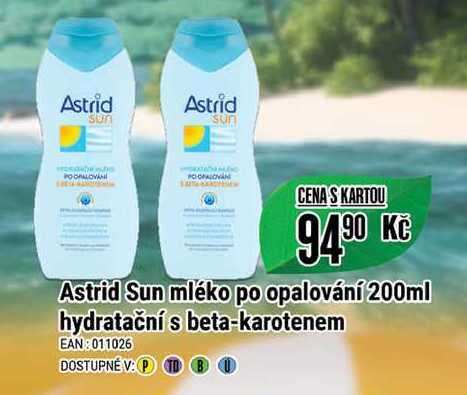 Astrid Sun mléko po opalování 200ml hydratační s beta-karotenem 