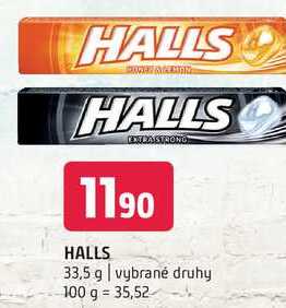 HALLS 33,5 g vybrané druhy 