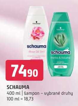 Schauma Herbs & Volume 400 ml šampon vybrané druhy 