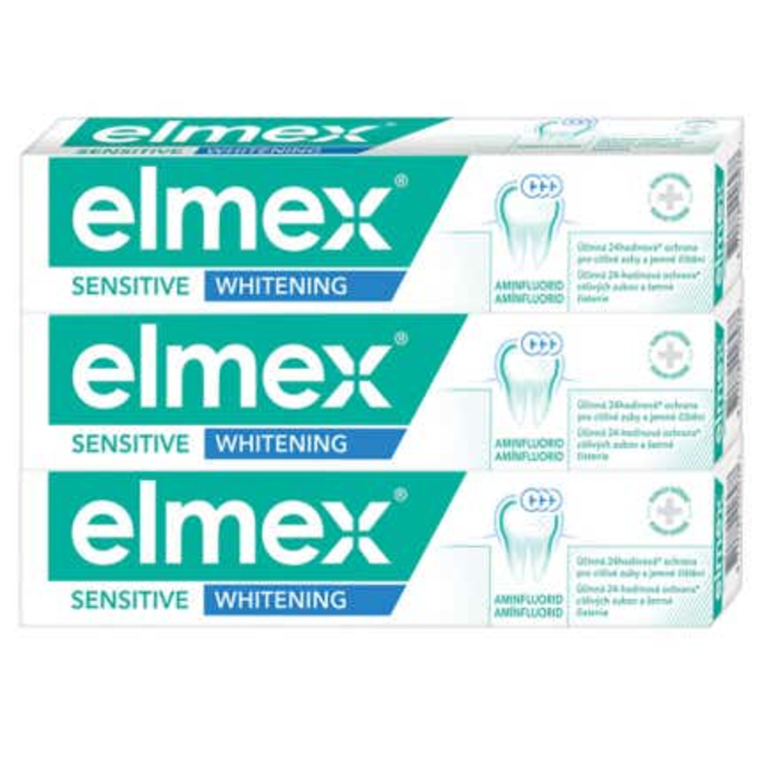 Elmex Zubní pasta Sensitive whitening Tripack 3x75 ml