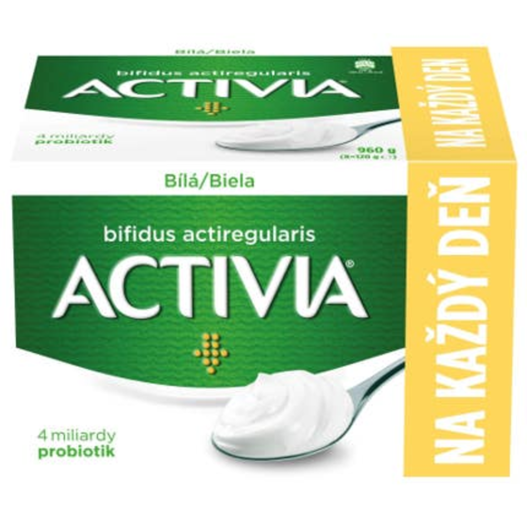 Activia probiotický jogurt bílý 8x120g