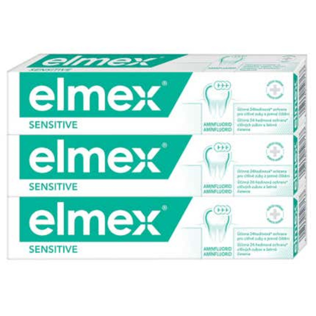 Elmex Zubní pasta Sensitive Tirpack 3x75 ml