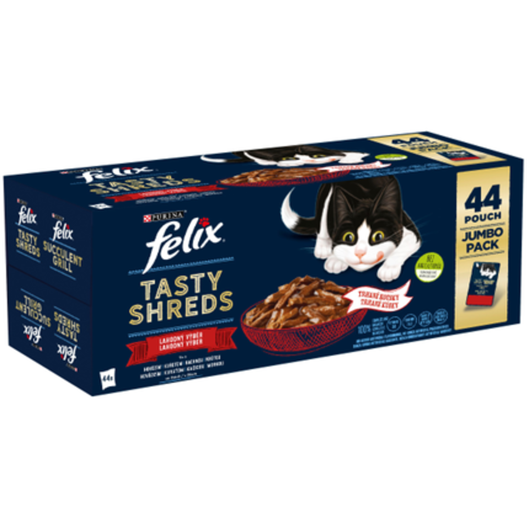 Felix Fantastic Tasty Shreds multipack lahodný výběr ve šťávě 44x80 g