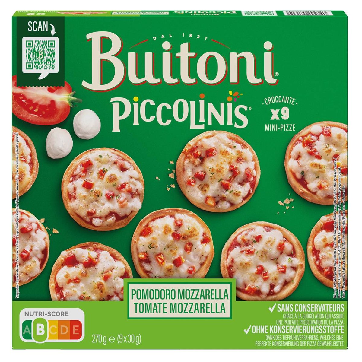 Buitoni Piccolinis Pomodoro Mozzarella mini pizzy 9 ks