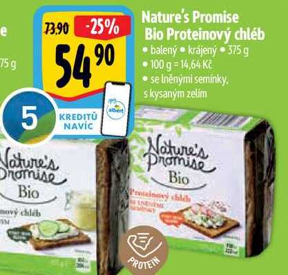  Nature's Promise Bio Proteinový chléb  balený krájený 375 g 
