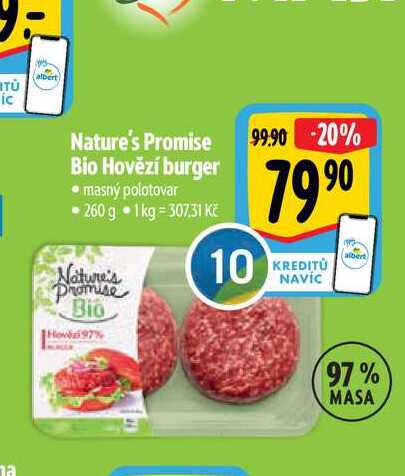  Nature's Promise Bio Hovězí burger 260 g