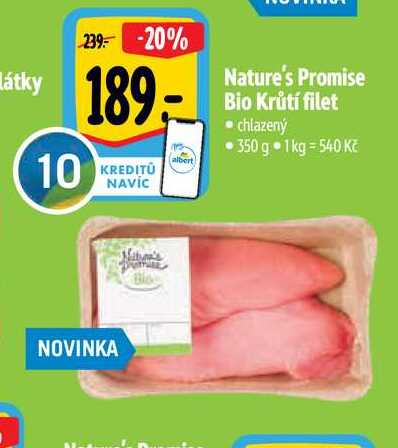   Nature's Promise Bio Krůtí filet  350 g 