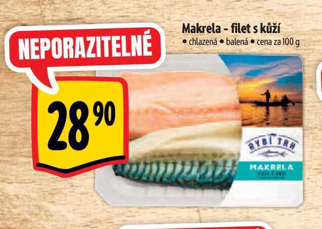   Makrela - filet s kůží 100 g 