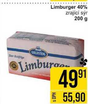 Limburger 40% zrající sýr 200 g 