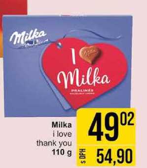 Milka i love thank you 110 g