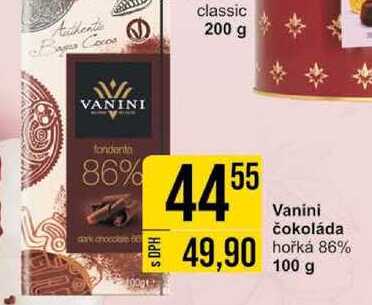 Vanini čokoláda hořká 86% 100 g 