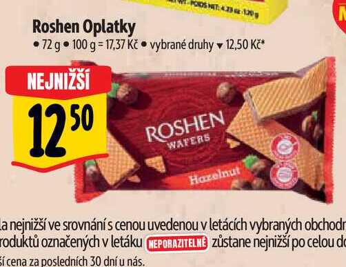 Roshen Oplatky 72 g 