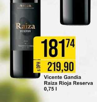 Vicente Gandia Raiza Rioja Reserva 0,75l 