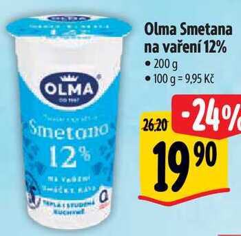 Olma Smetana na vaření 12%, 200 g 