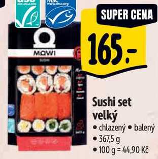 Sushi set velký, 367,5 g