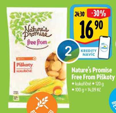 Nature's Promise Free From Piškoty, 120 g