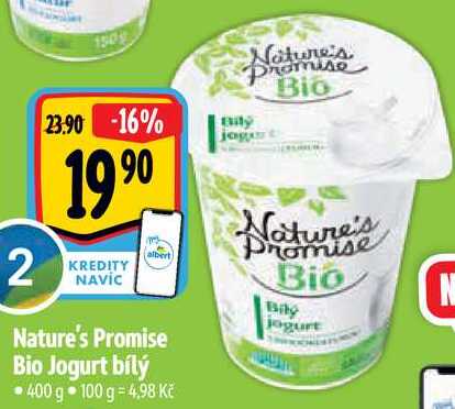 Nature's Promise Bio Jogurt bílý, 400 g