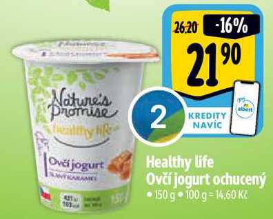 Healthy life Ovčí jogurt ochucený, 150 g 