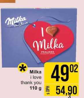 Milka i love thank you 110 g 